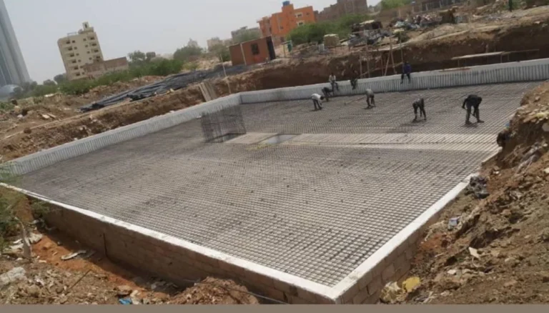 Reinforcement works in progress